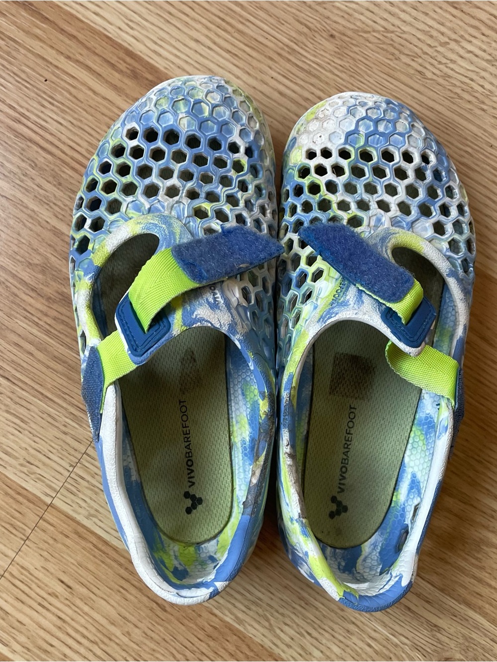 Vivo Barefoot Kids Blue and Lime Ultra Bloom Shoes - Picture 6 of 10